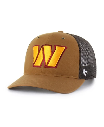 '47 Brand x Carhartt Men's Brown Washington Commanders Trucker Adjustable Hat