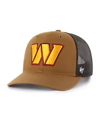 '47 Brand x Carhartt Men's Brown Washington Commanders Trucker Adjustable Hat