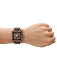 Michael Kors Men's Rhys Chronograph Espresso-Tone Stainless Steel Watch, 41mm