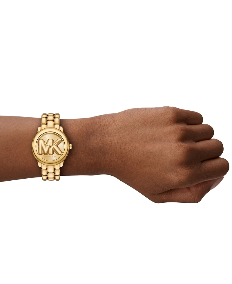 Michael Kors Women's Phoebe Three-Hand Gold-Tone Stainless Steel Watch, 36mm