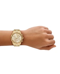Michael Kors His and Hers Lexington Chronograph and Three-Hand Gold-Tone Stainless Steel Watch Gift Set, 44mm and 26mm