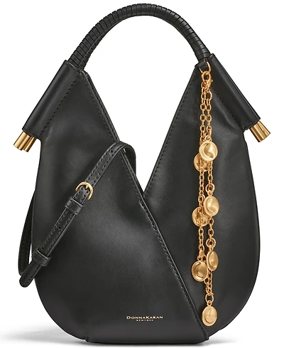Donna Karan New York Suede Micro Crossbody Bag with Charm Hangoff