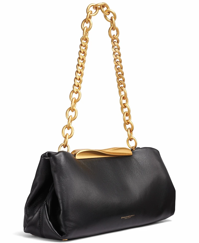 Donna Karan New York Poplin Crossbody Bag with Chain Strap