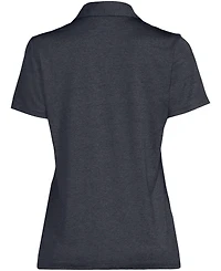 Lands' End Women's Rapid Dry Short Sleeve Space Dye Sport Neck Polo Shirt