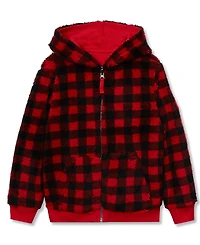 Lands' End Kids Husky Reversible High Pile Fleece Hoodie