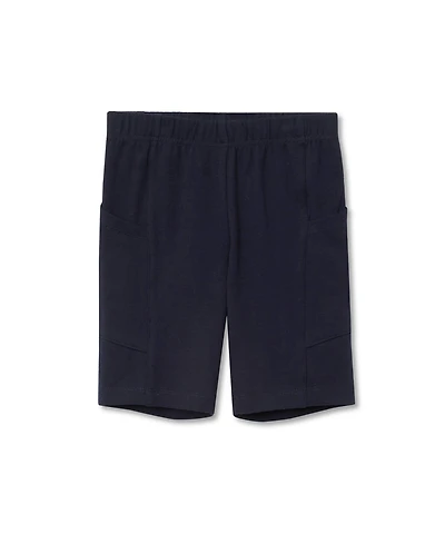 Lands' End Big Girls Plus Tough Cotton Bike Short with Pockets