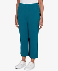 Alfred Dunner Petite Lake Champlain Ribbed Knit Ankle Pants