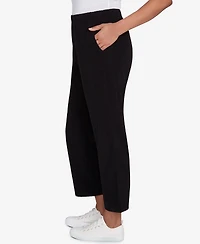 Alfred Dunner Petite Lake Champlain Ribbed Knit Ankle Pants
