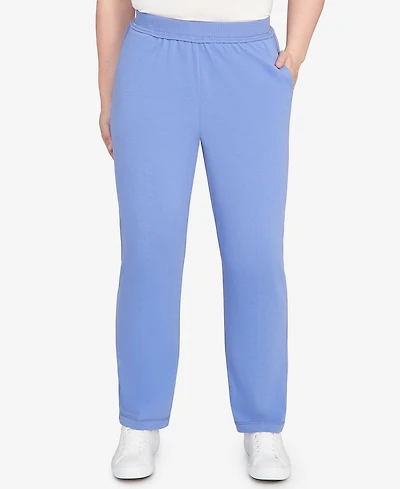 Alfred Dunner Petite Casual Vibe Cozy Short Length Slant Pocket Pant