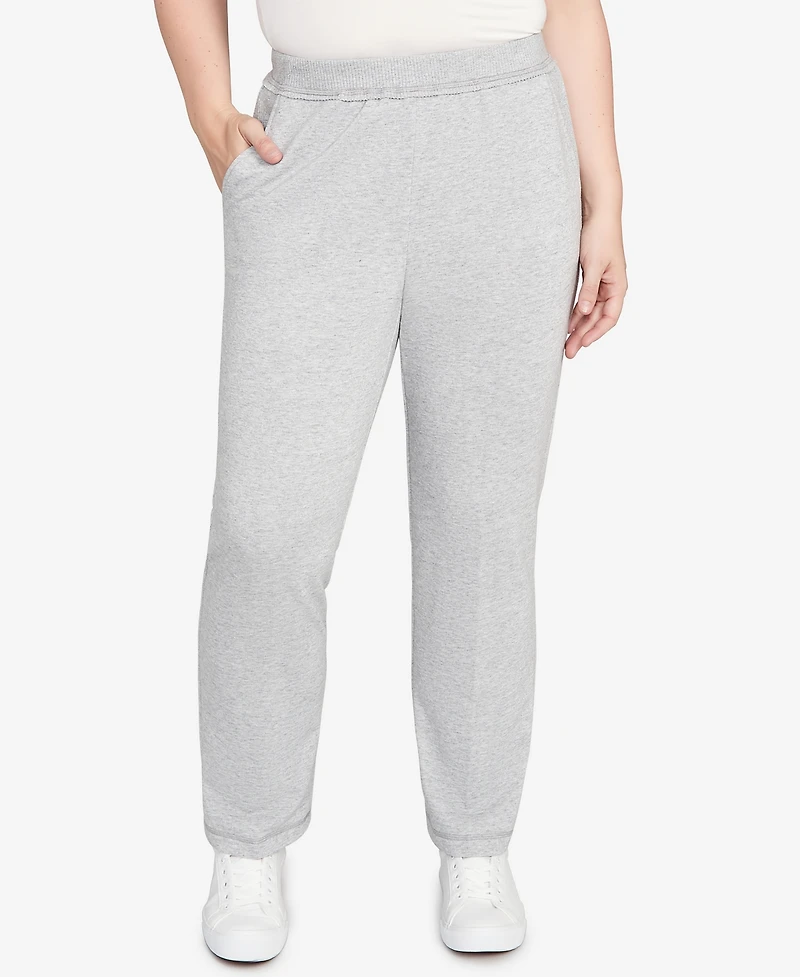 Alfred Dunner Petite Casual Vibe Cozy Short Length Slant Pocket Pants