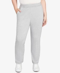 Alfred Dunner Petite Casual Vibe Cozy Short Length Slant Pocket Pants