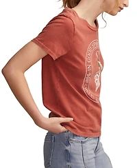 Lucky Brand Women's Good Spirits Classic Crewneck Top