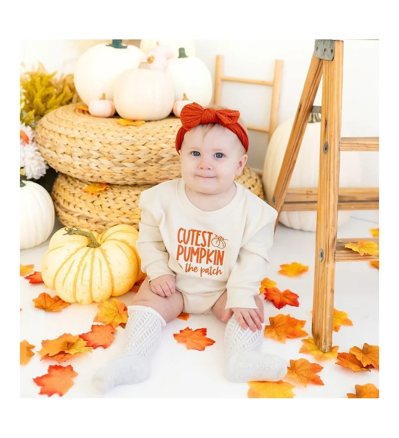 Sweet Wink Baby Girl and Boy Cutest Pumpkin The Patch Long Sleeve Romper