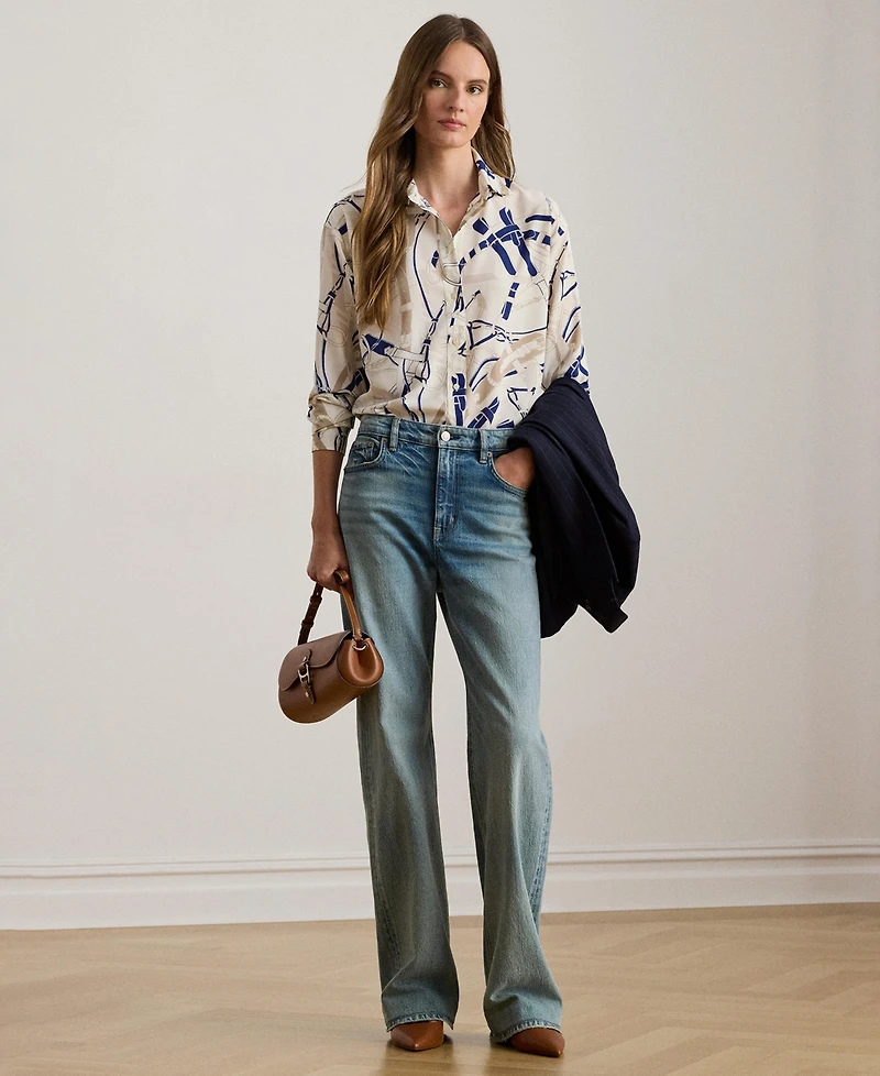 Lauren Ralph Women's Relaxed Fit Printed Shirt