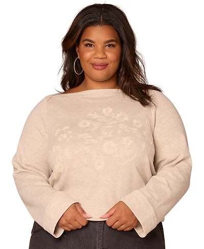 Democracy Plus Bell Sleeve Boat Neck Top