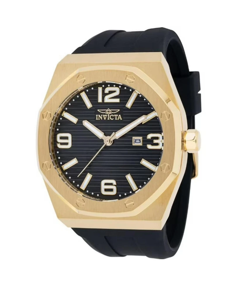 Invicta Men's 45776 Huracan Quartz 3 Hand Black Dial Watch
