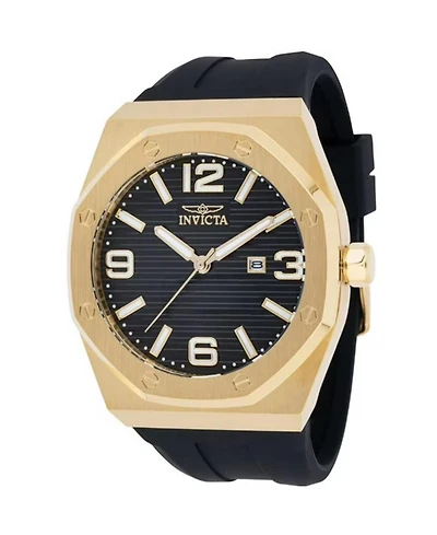 Invicta Men's 45776 Huracan Quartz 3 Hand Black Dial Watch