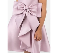 Rare Editions Toddler and Little Girls Mikado Cascade Bow Dress