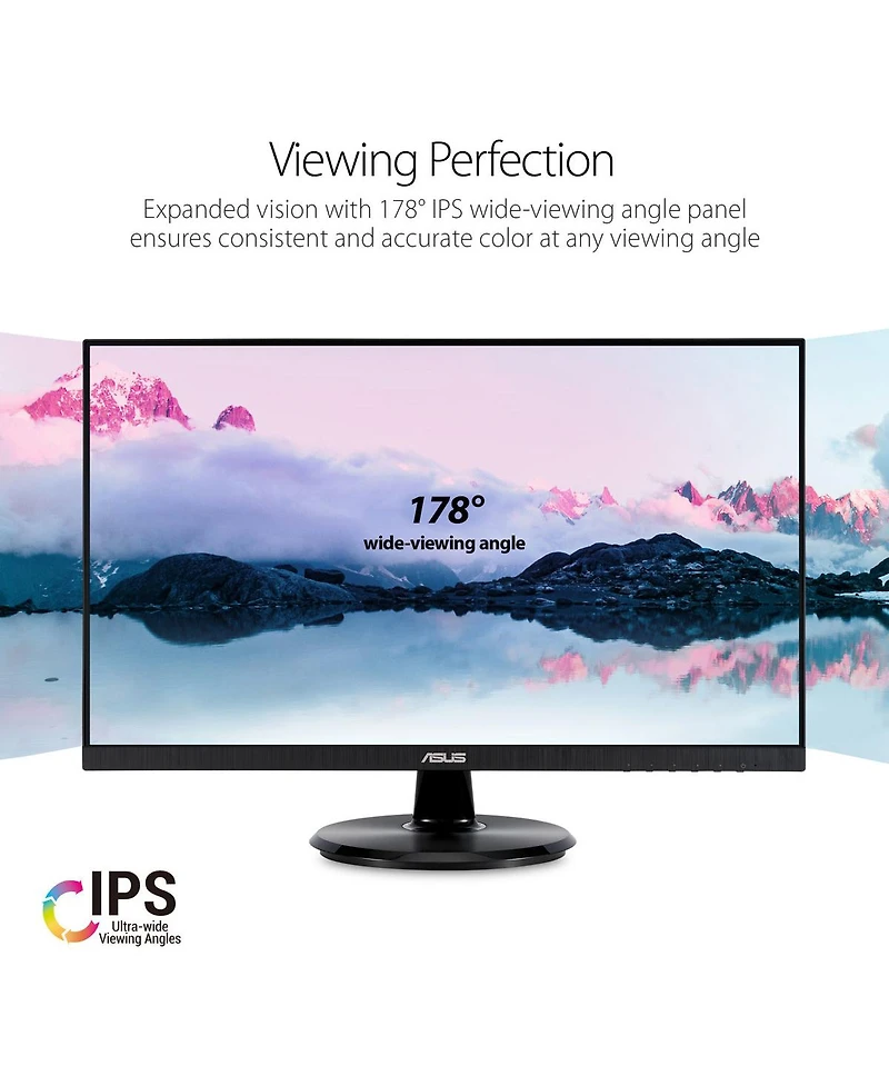 Asus VA24DQ 23.8" 16:9 Full Hd Ips Eye Care Monitor with Adaptive-Sync/FreeSync, Built-In Speakers