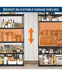 gaomon Garage Shelving, 5-Tier Heavy Duty Garage Shelving, 60" L x 24" W x 78" H Storage Shelves Adjustable Height, Metal Shelves for Kitchen Pantry B