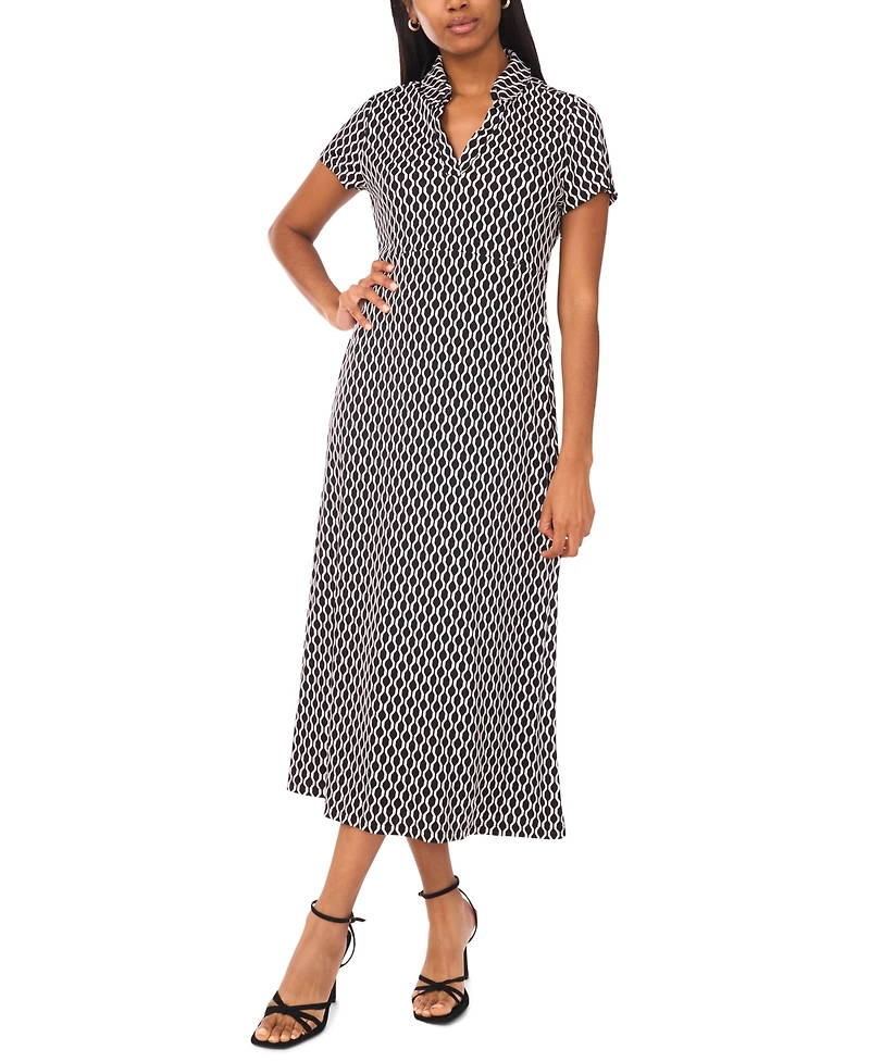 Msk Petite Short Sleeve Midi Dress
