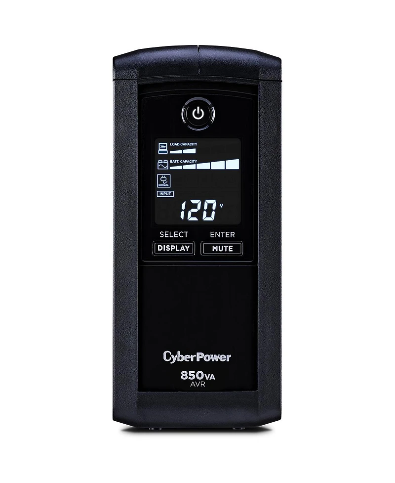 CyberPower CP850AVRLCD Intelligent Lcd Series Computer Battery Backup, 850VA / 510W Ups, 9 Outlets / Usb & Serial Ports