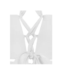 Miss Circle Women Ivona White Halter Neck Double Duchess Satin Gown