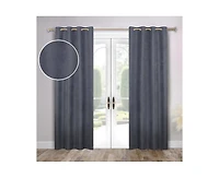 Superior Neal 100% Blackout Solid Machine Washable Curtains, Set of 2 Panels