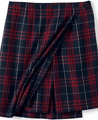 Lands' End School Uniform Women's Plaid A Line Tab Skort Top of Knee
