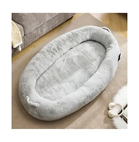 Zeus & Ruta Xl Memory Foam Human Pet Bed with Pocket and Handle