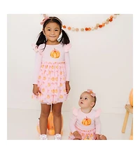 Sweet Wink Baby Girls Coquette Pumpkin Long Sleeve Tutu Bodysuit