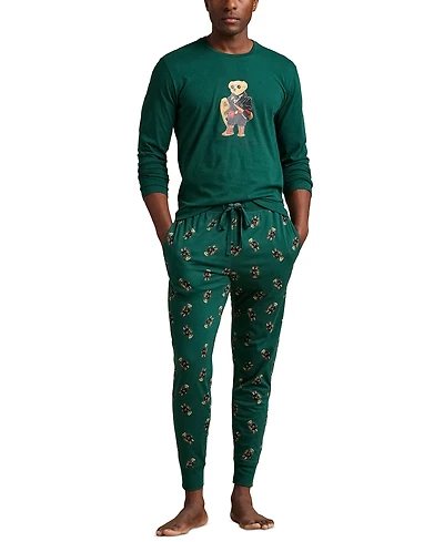 Polo Ralph Lauren Men's 2-Piece Long Sleeve T-Shirt and Joggers Pajama Set