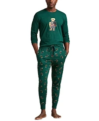 Polo Ralph Lauren Men's 2-Piece Long Sleeve T-Shirt and Joggers Pajama Set