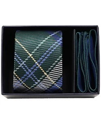 Ben Sherman Men's 2-Piece Tie and Solid Pocket Square Half Box Set