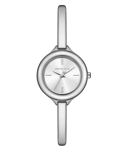 Michael Kors Women's Izzy Three-Hand Silver-Tone Stainless Steel Watch, 28mm