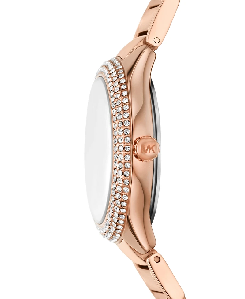 Michael Kors Women's Sylvia Three-Hand Rose Gold-Tone Stainless Steel Watch, 33mm