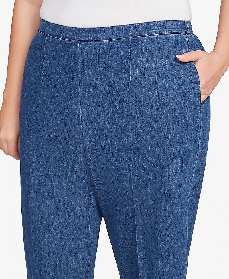 Alfred Dunner Plus Sunset Canyon All Around Elastic Short Length Denim Jeans