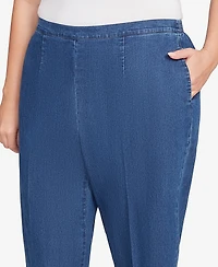 Alfred Dunner Plus Sunset Canyon All Around Elastic Short Length Denim Jeans