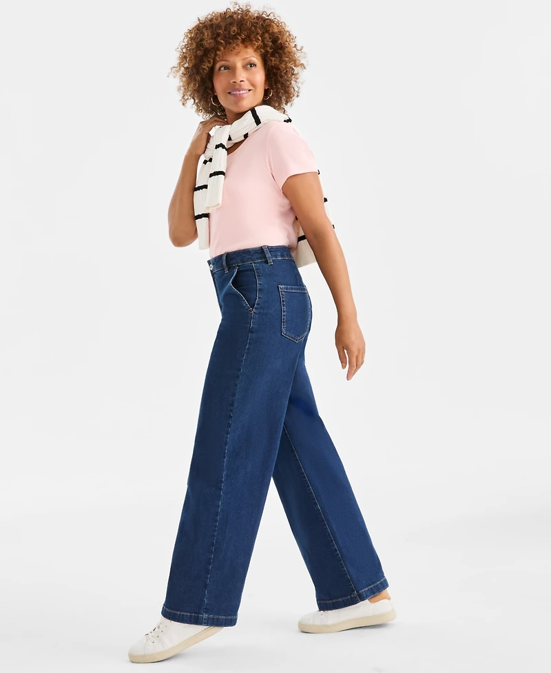 Style & Co Women's High-Rise Wide-Leg Jeans, Macy's Exclusive