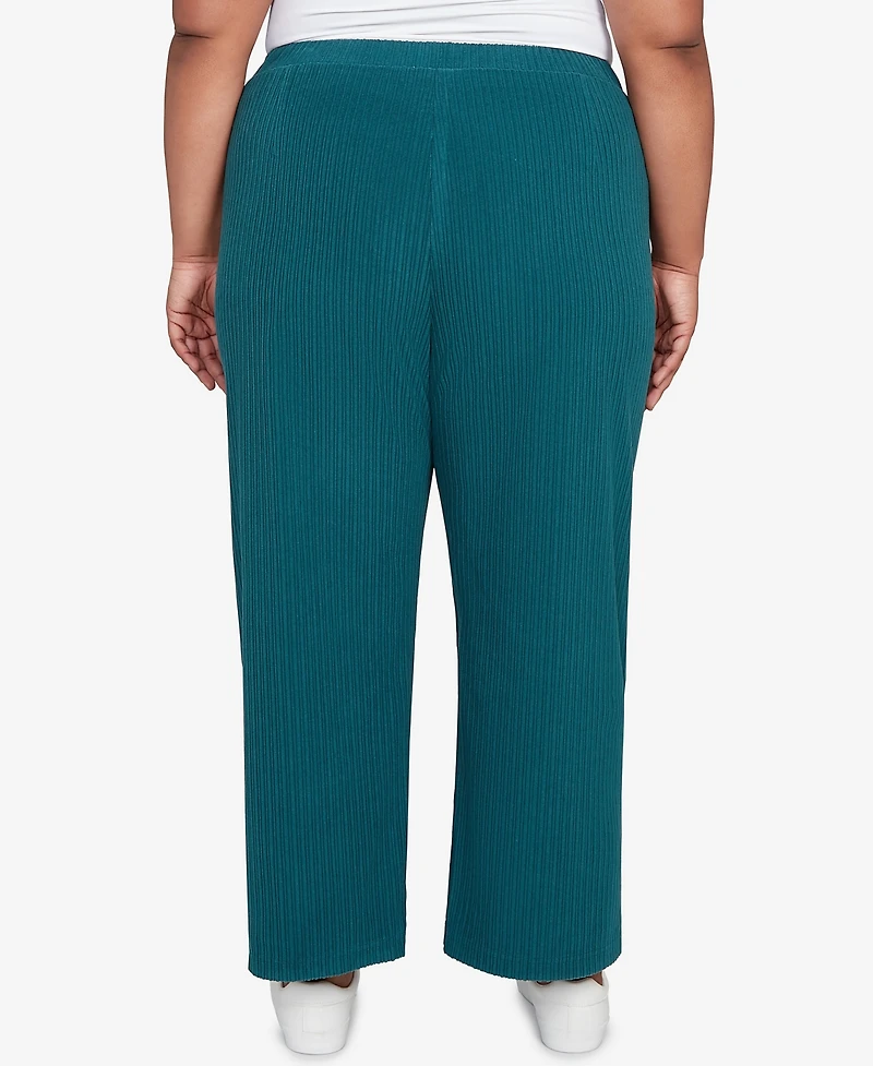 Alfred Dunner Plus Lake Champlain Ribbed Knit Ankle Pants