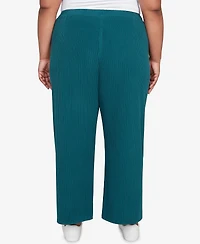 Alfred Dunner Plus Lake Champlain Ribbed Knit Ankle Pants