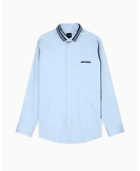 A|X Armani Exchange Men's Long Sleeve with Collar Tipping Woven Dress Shirt