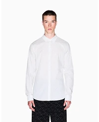 A|X Armani Exchange Men's Long Sleeve Poplin Allover Logo Woven Shirt
