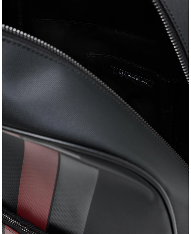 A|X Armani Exchange Men's Striped Logo Details Backpack