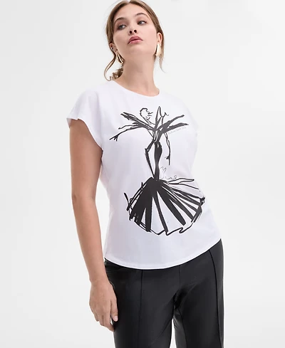 I.n.c. International Concepts Women's Cotton 40th Anniversary Collaboration T-Shirt, Macy's Exclusive