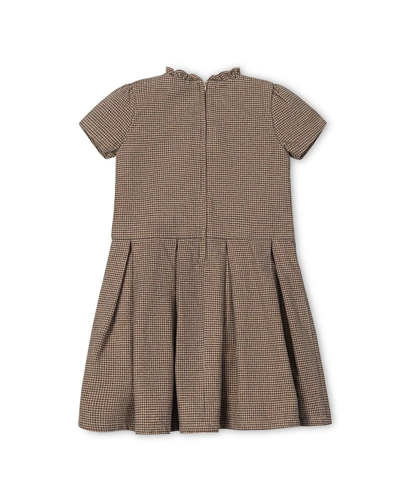 Hope & Henry Big Girls Organic Ruffle Collar Pintuck Drop Waist Dress
