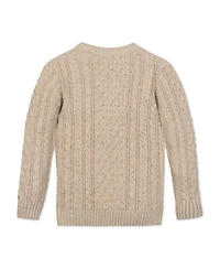 Hope & Henry Boys Organic Long Sleeve Fisherman Cable Pullover Sweater