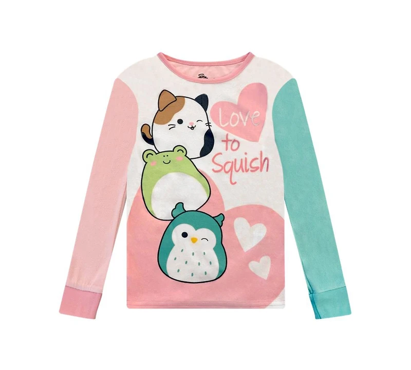Squishmallow Girls 4-10 4-Piece Bunny Fleece Tight Fit Pajama Set
