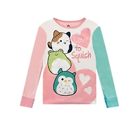 Squishmallow Girls 4-10 4-Piece Bunny Fleece Tight Fit Pajama Set