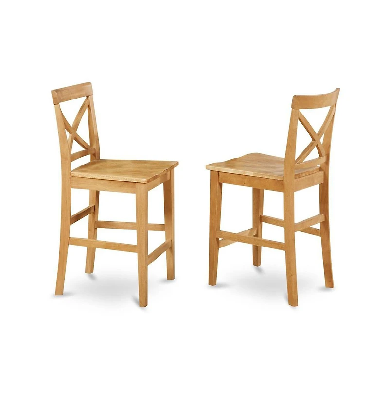 East West Furniture 3 Pc counter height Dining room set-pub Table and 2 bar stools